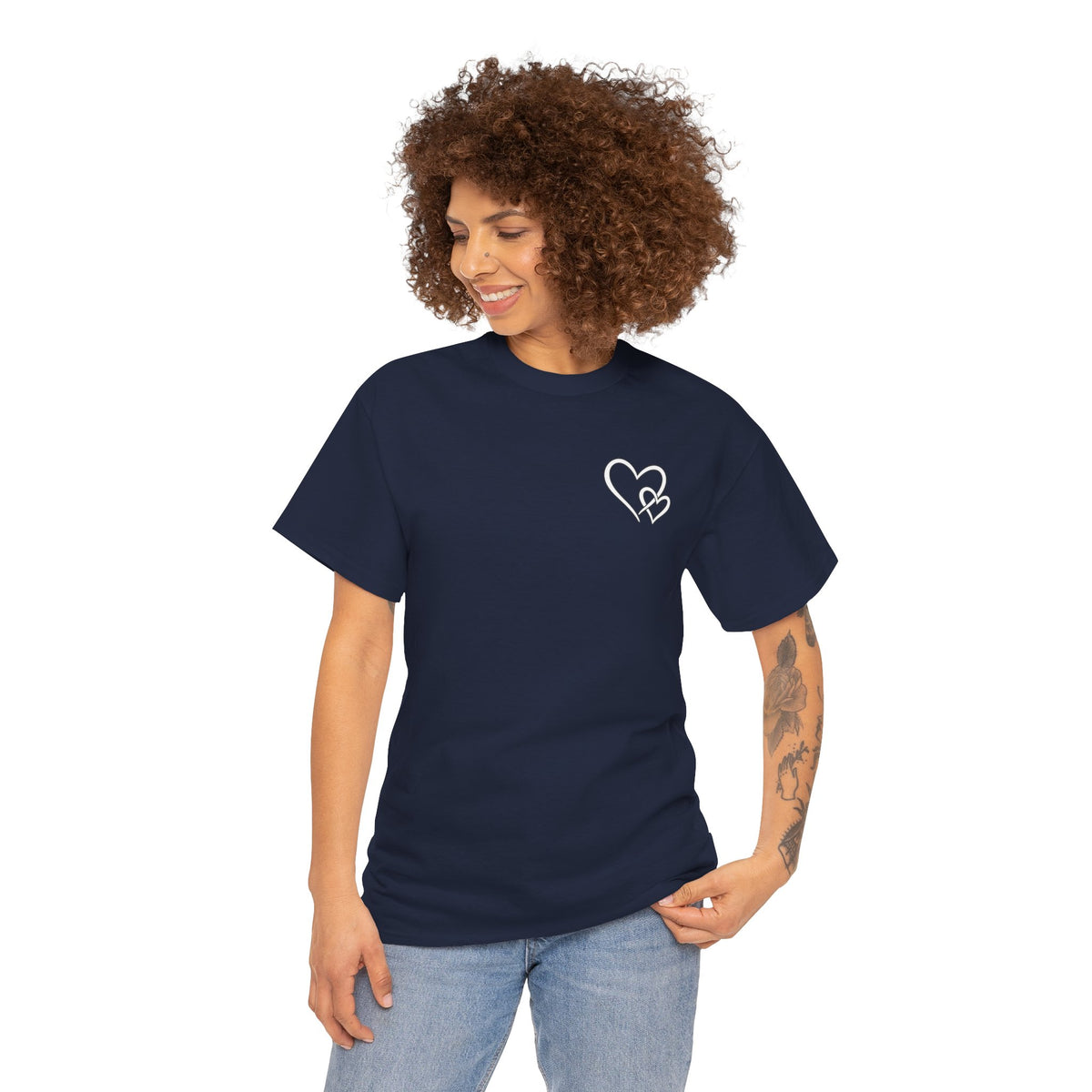Inspirational Heart T-Shirt – "To the Person Behind Me: You Are Amazing, Beautiful and Enough" Motivational Tee