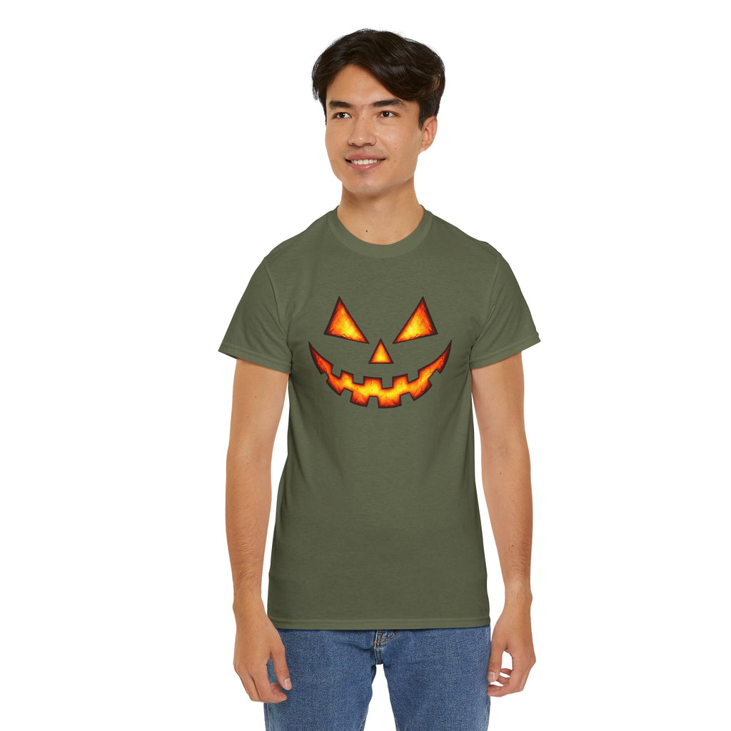 Jack-O'-Lantern Pumpkin Scary Face T-Shirt — Halloween Horror Costume Tee