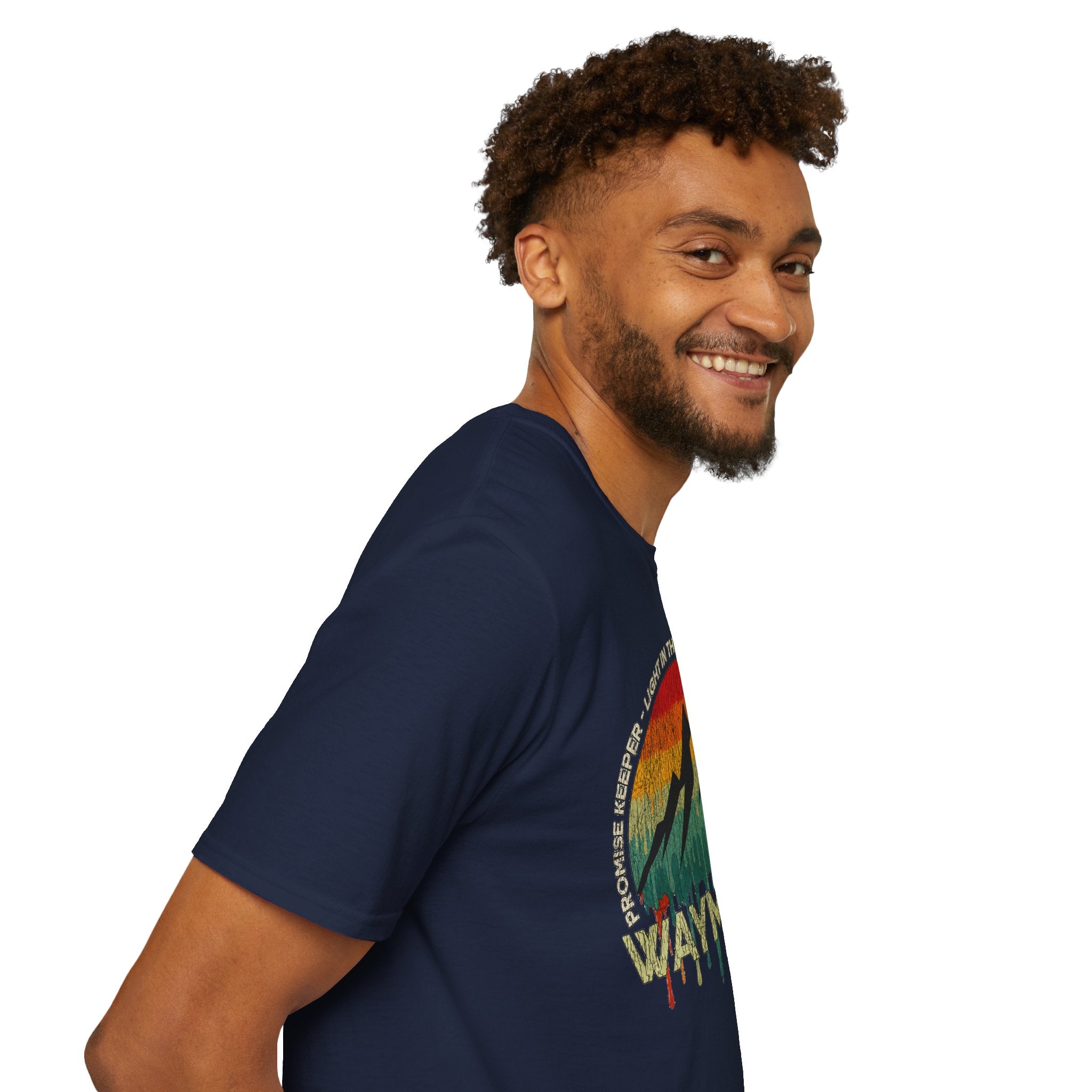 Waymaker Mountain T-Shirt — “Promise Keeper, Light in the Darkness” Christian Graphic Tee
