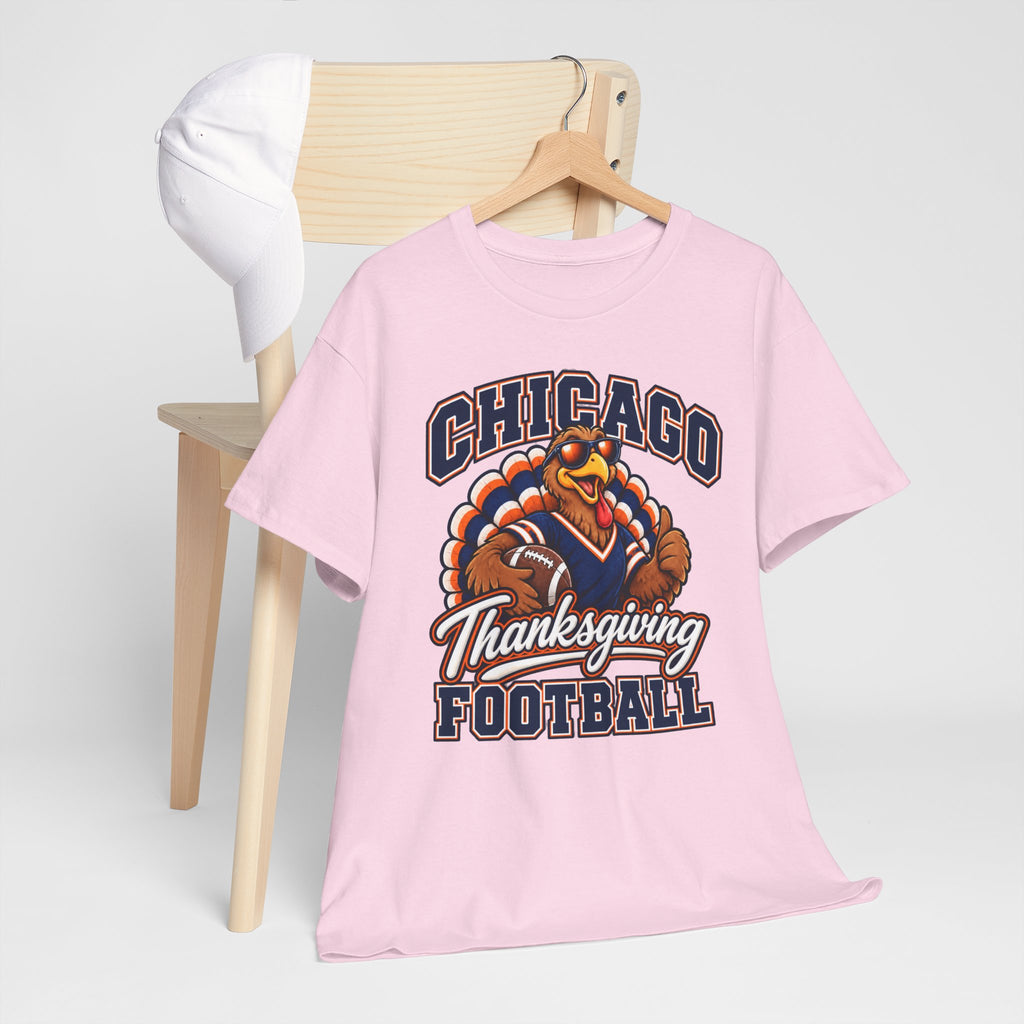Chicago Thanksgiving Football T-Shirt — Turkey Mascot Game Day Tee