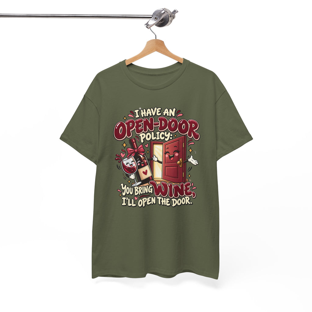 Open-Door Policy Wine Lover T-Shirt