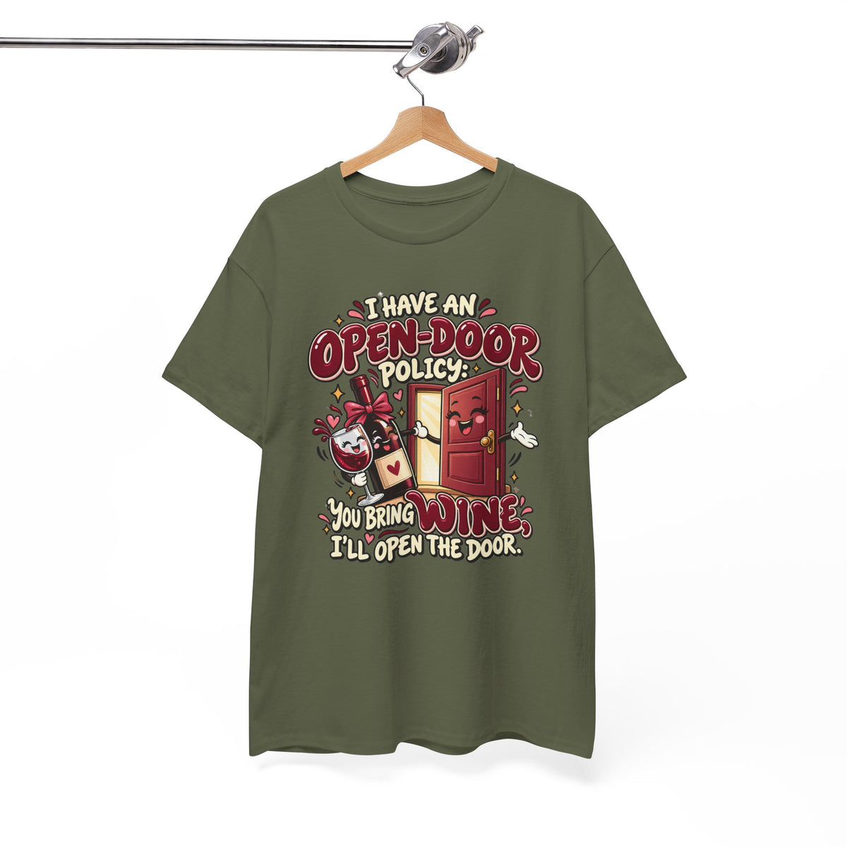 Open-Door Policy Wine Lover T-Shirt
