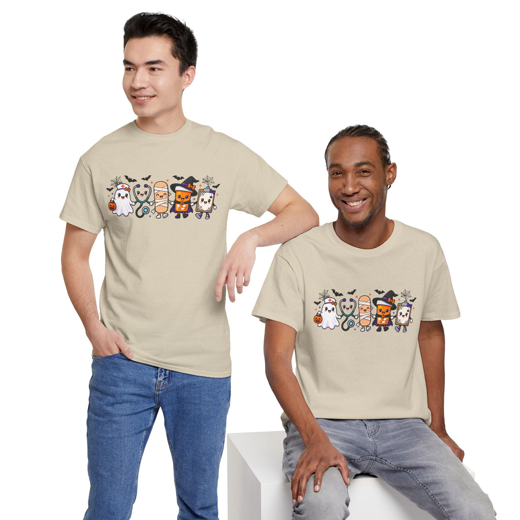 Halloween Candy Characters Tee — Cute Trick-or-Treat Ghosts & Candy Corn Shirt
