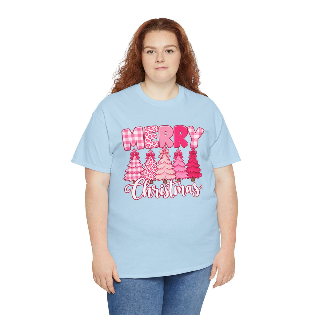 Merry Christmas Pink Christmas Tree T-Shirt
