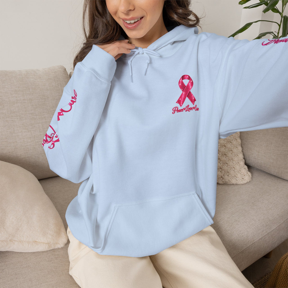 Pink Ribbon Breast Cancer Awareness Hoodie