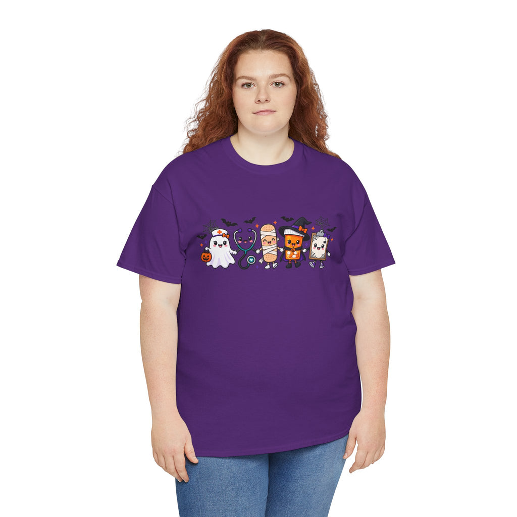 Halloween Candy Characters Tee — Cute Trick-or-Treat Ghosts & Candy Corn Shirt