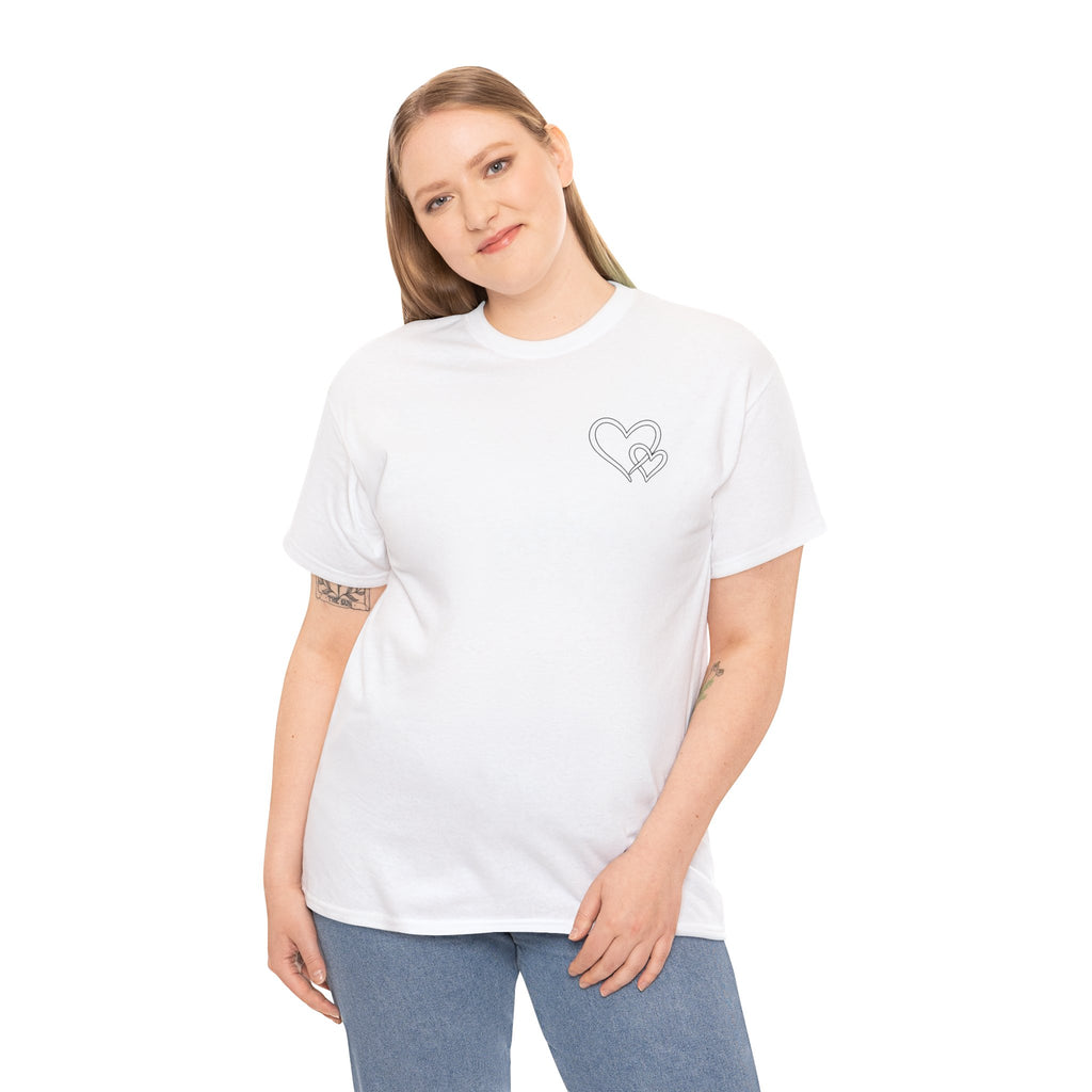 Inspirational Heart T-Shirt – "To the Person Behind Me: You Are Amazing, Beautiful and Enough" Motivational Tee