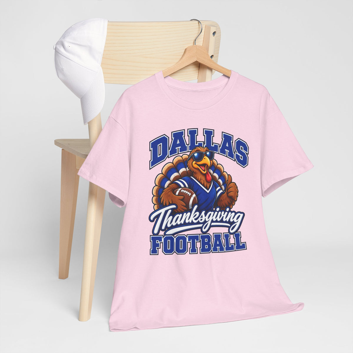 Dallas Thanksgiving Football T-Shirt — Turkey Mascot Game Day Tee
