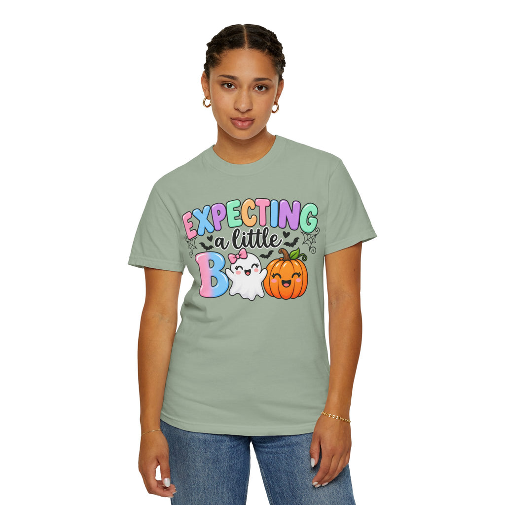 Expecting a Little Boo Maternity T-Shirt — Cute Halloween Pregnancy Tee