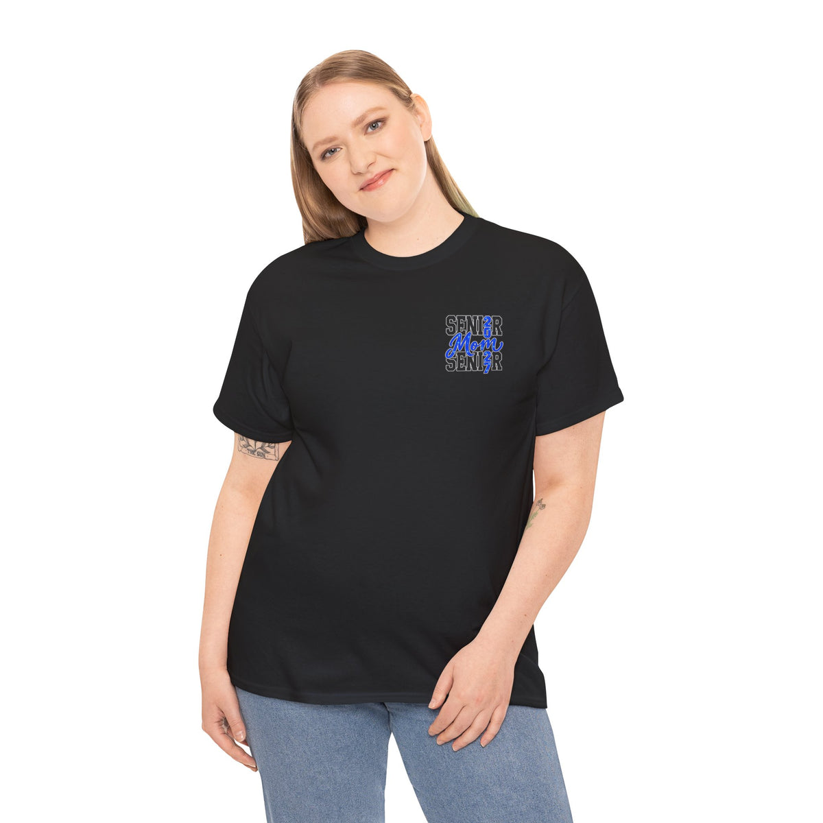 Senior Mom 2027 T-Shirt — Back Print Proud Senior Parent Tee