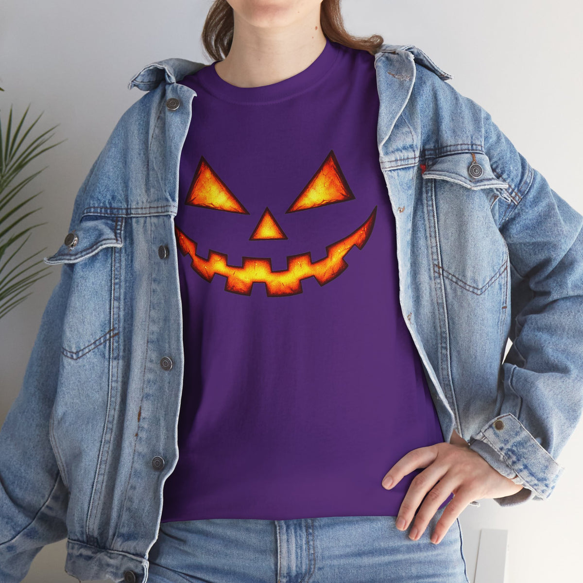 Jack-O'-Lantern Pumpkin Scary Face T-Shirt — Halloween Horror Costume Tee