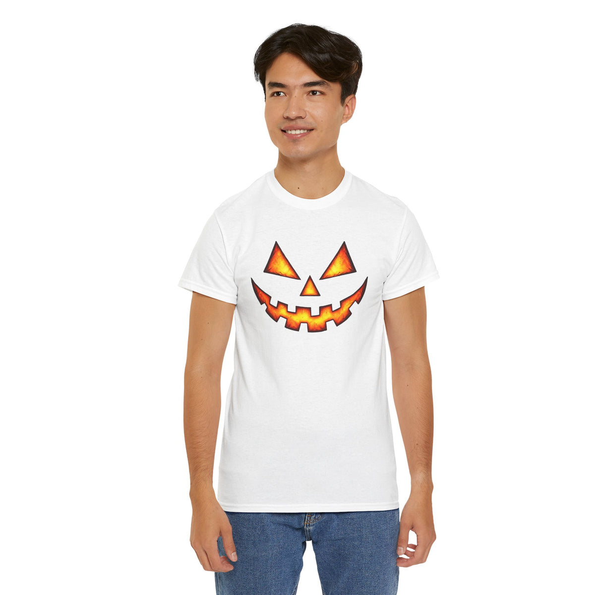 Jack-O'-Lantern Pumpkin Scary Face T-Shirt — Halloween Horror Costume Tee