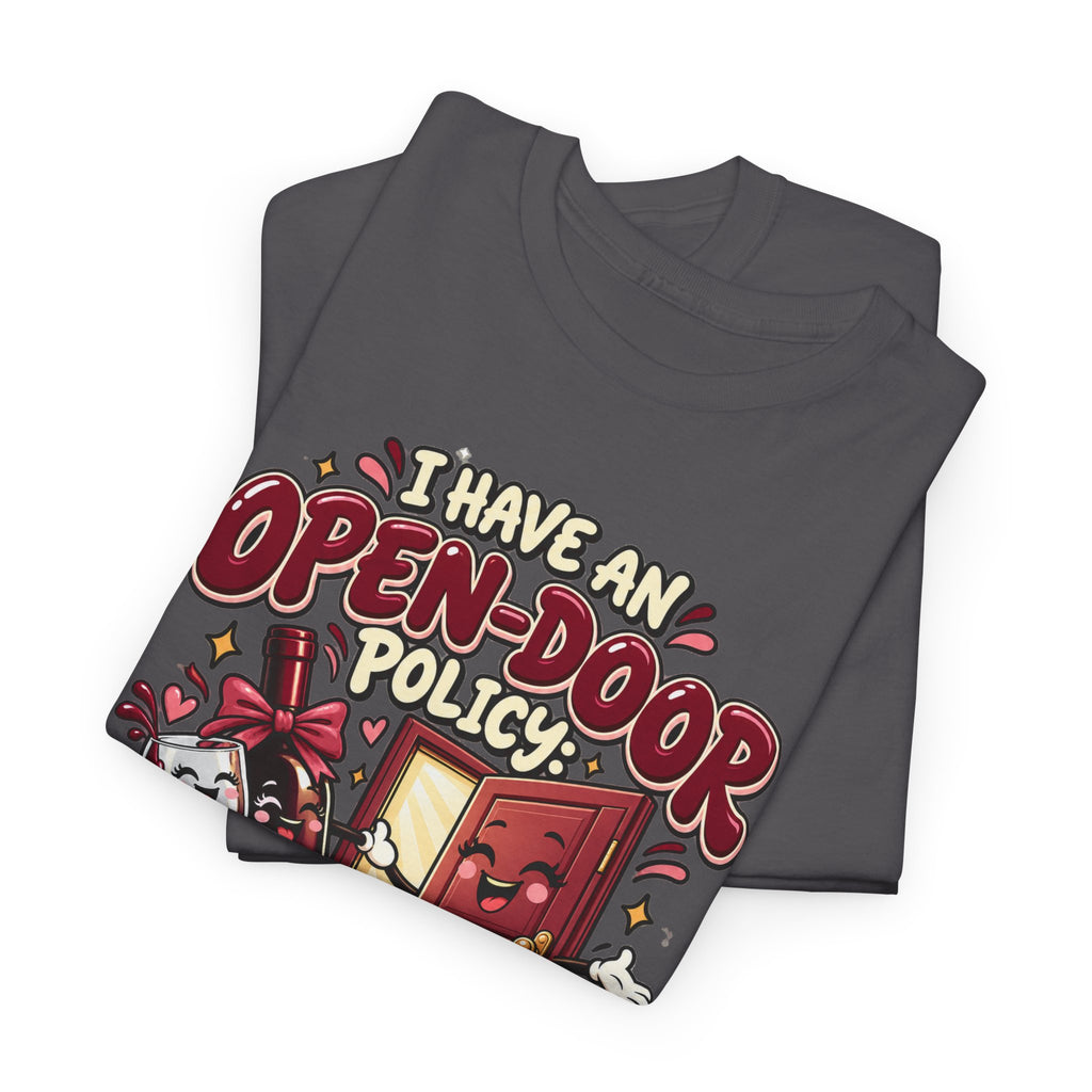Open-Door Policy Wine Lover T-Shirt