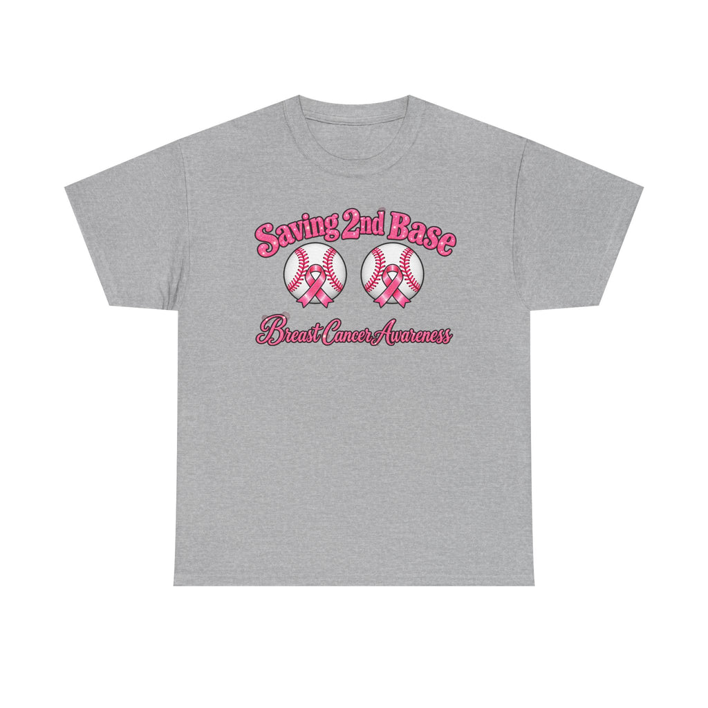 Saving 2nd Base Breast Cancer Awareness T-Shirt