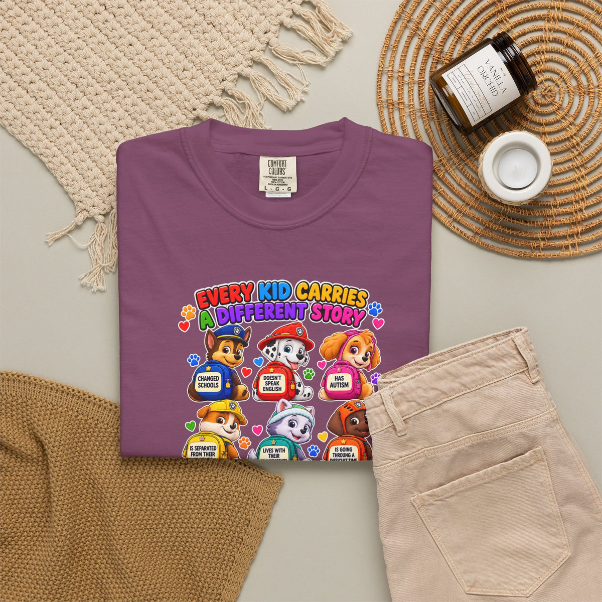Be Kind Every Kid Carries Inspirational T-Shirt
