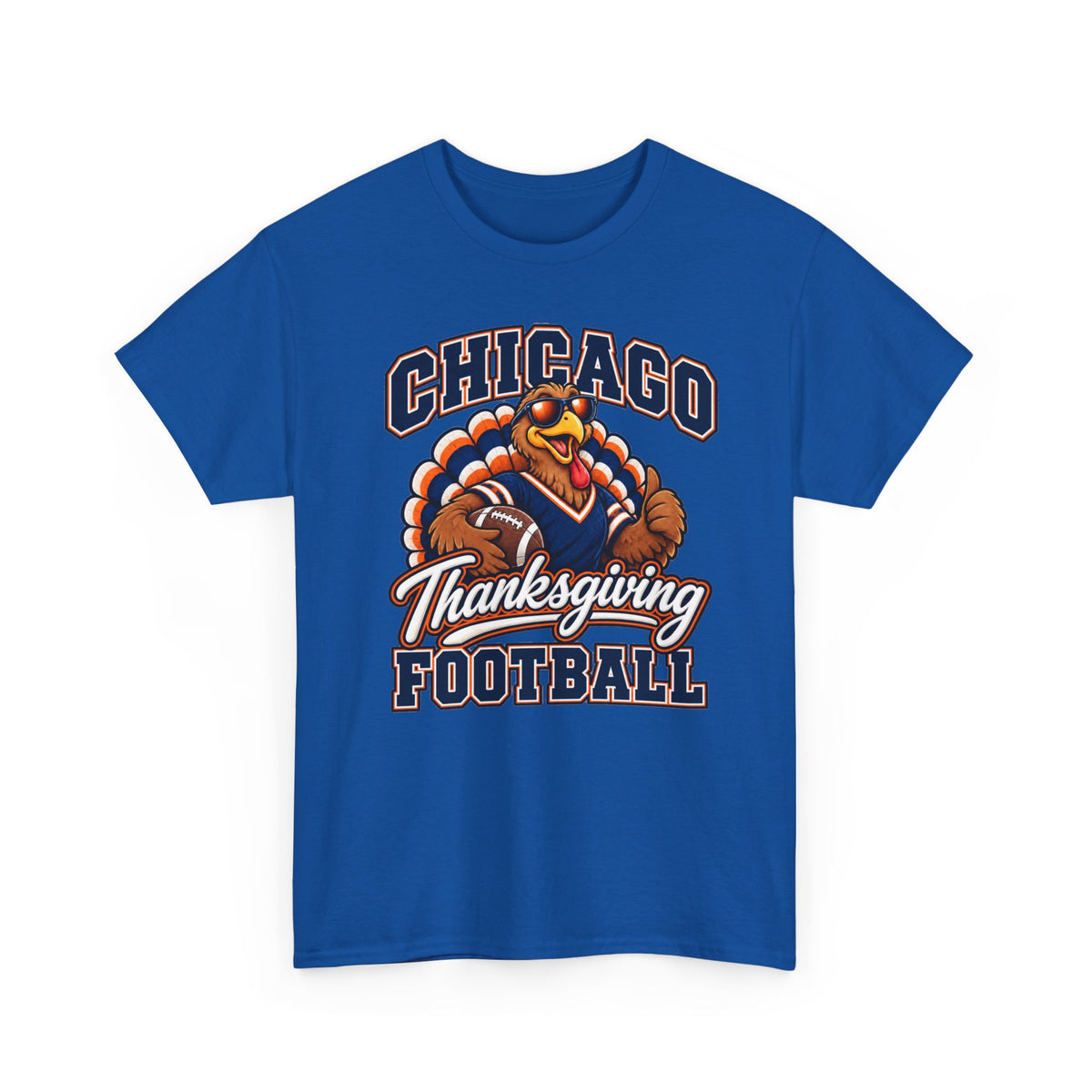Chicago Thanksgiving Football T-Shirt — Turkey Mascot Game Day Tee