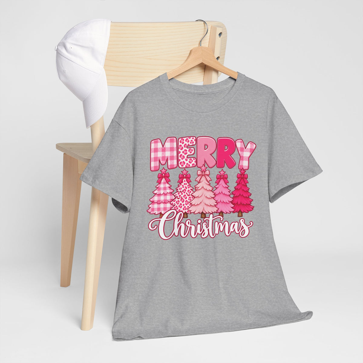 Merry Christmas Pink Christmas Tree T-Shirt