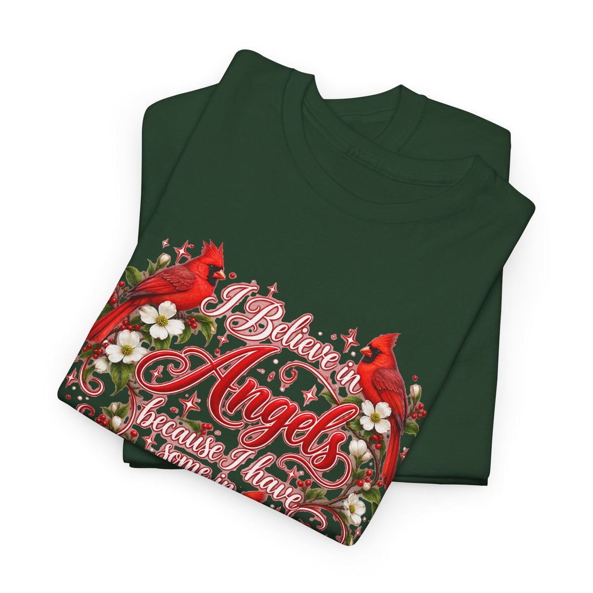 Angels from Heaven Cardinal Christmas T-Shirt