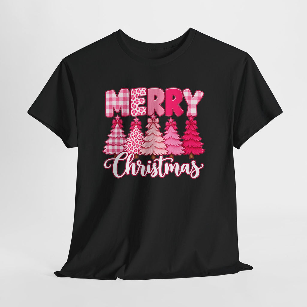 Merry Christmas Pink Christmas Tree T-Shirt