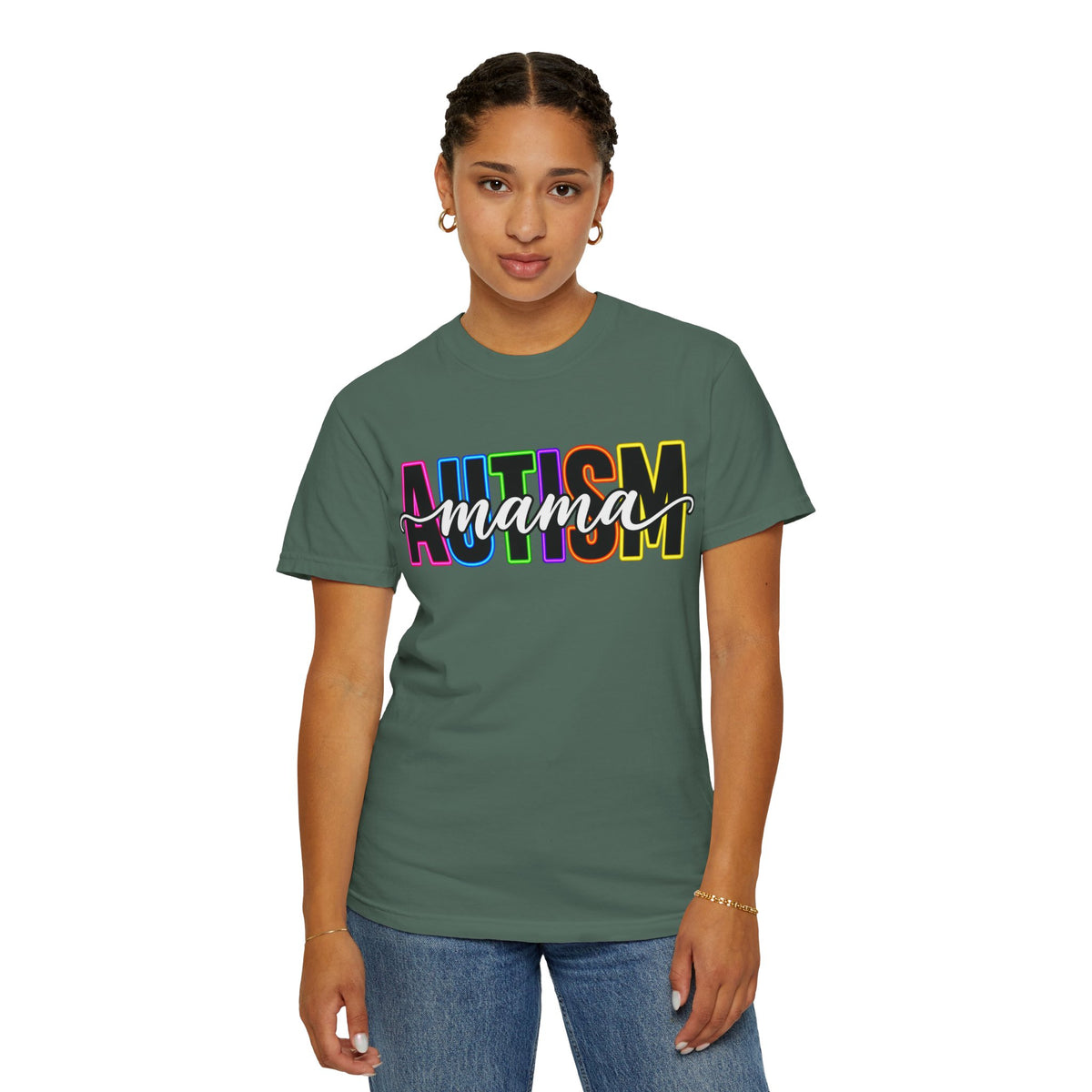 Autism Mama T-Shirt — Colorful Pride Support Tee for Moms