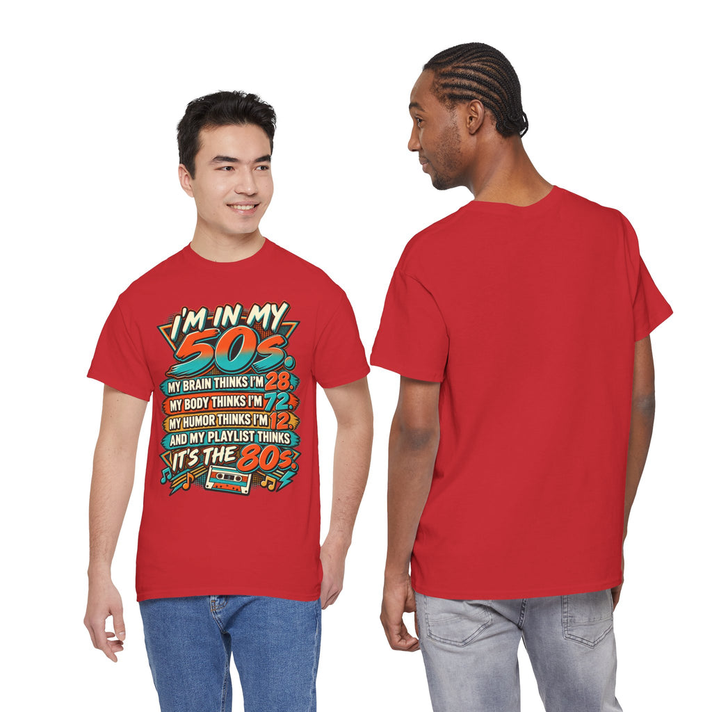 Retro 50s Birthday T‑Shirt — "I'm in My 50s" 80s Playlist Cassette Tee