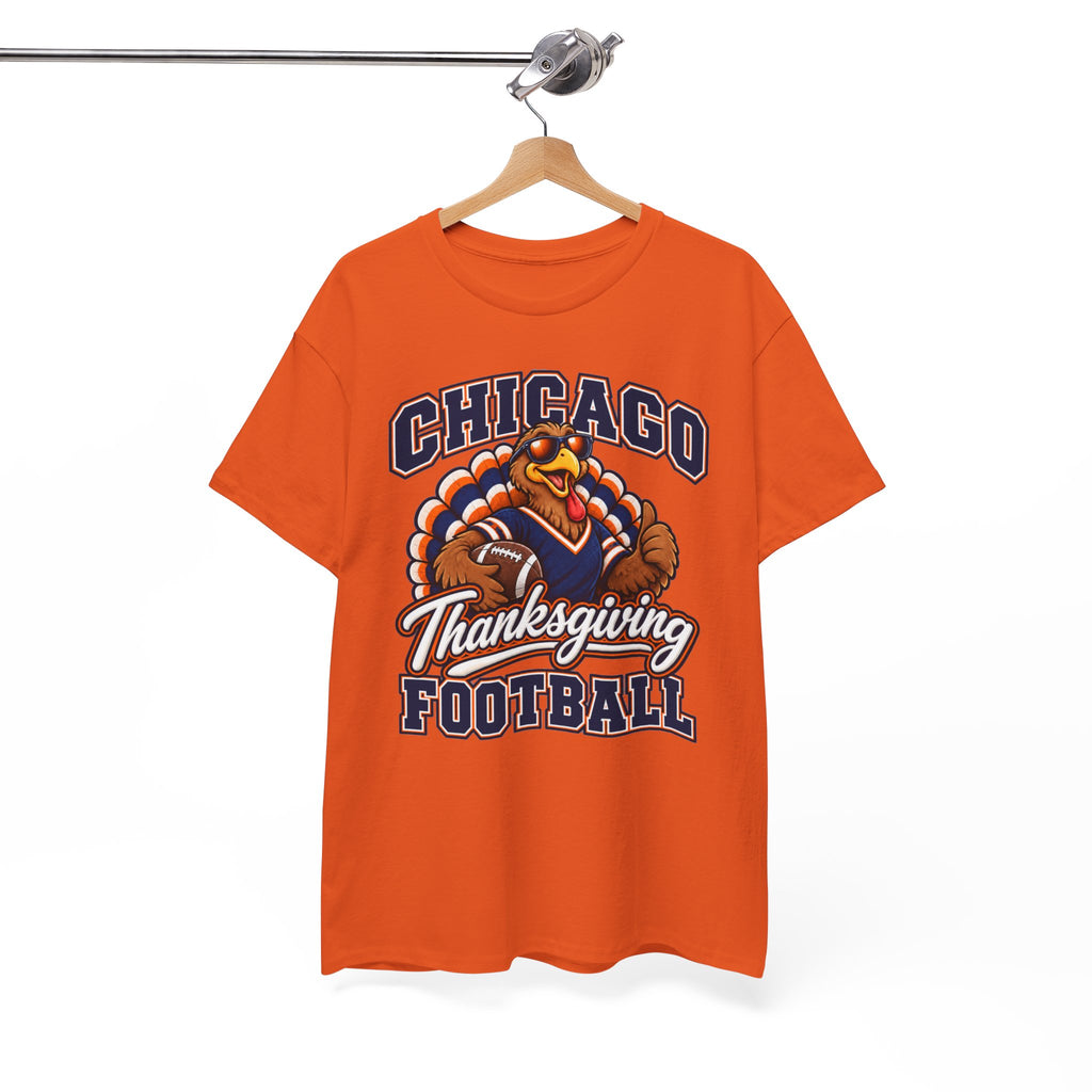 Chicago Thanksgiving Football T-Shirt — Turkey Mascot Game Day Tee