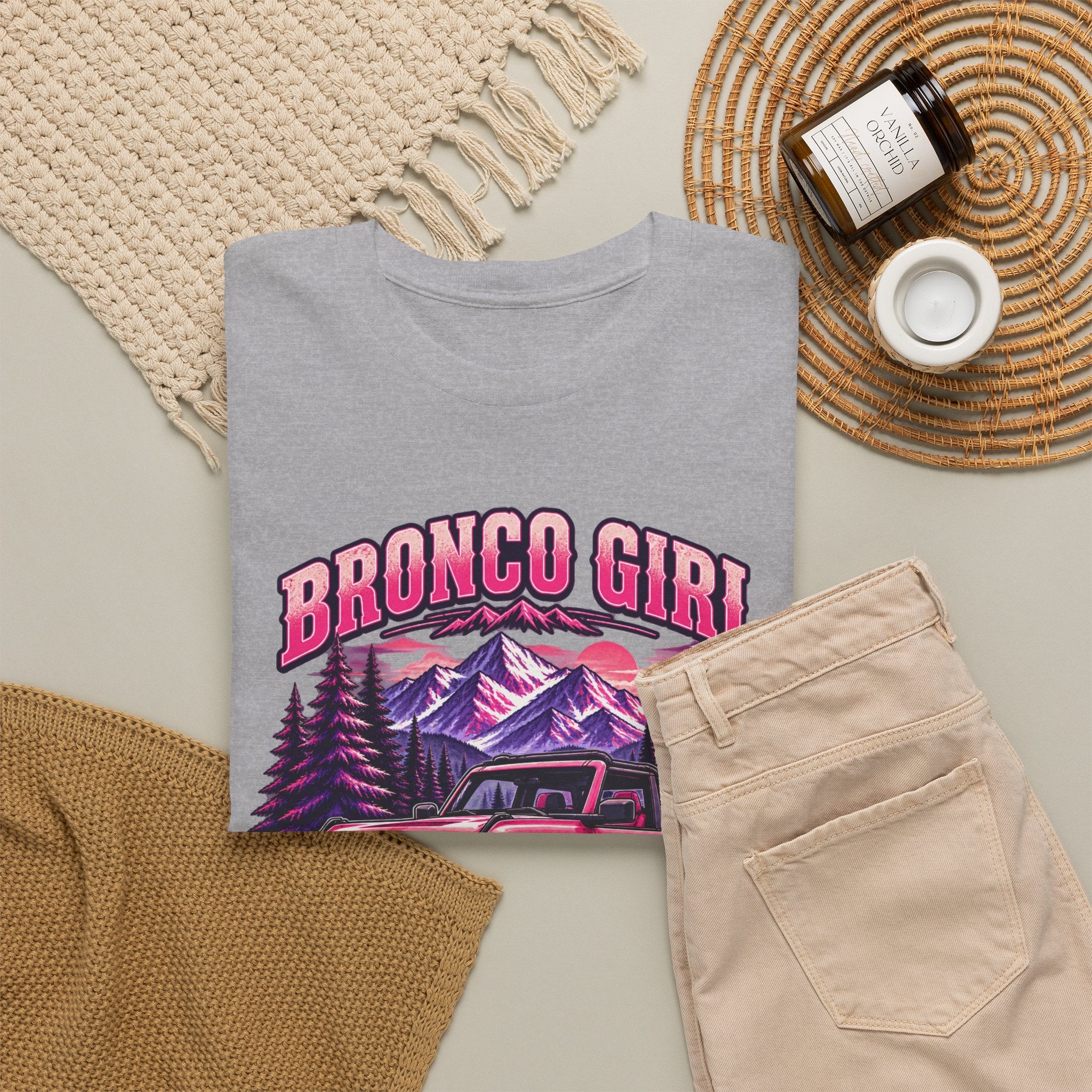 Bronco Girl T-Shirt – Pink Off-Road Truck Graphic Tee