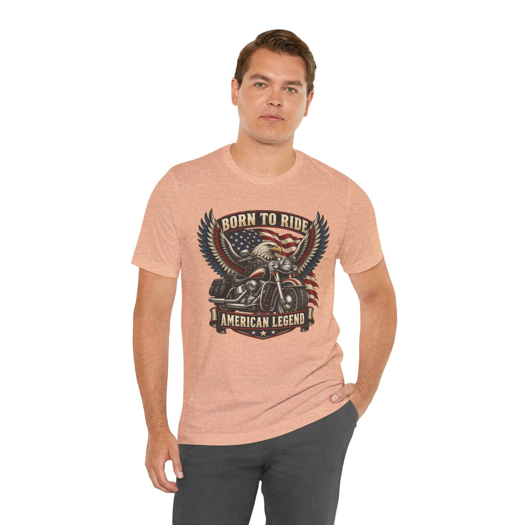 Born to Ride Eagle Motorcycle Tee — American Legend Patriotic T-Shirt
