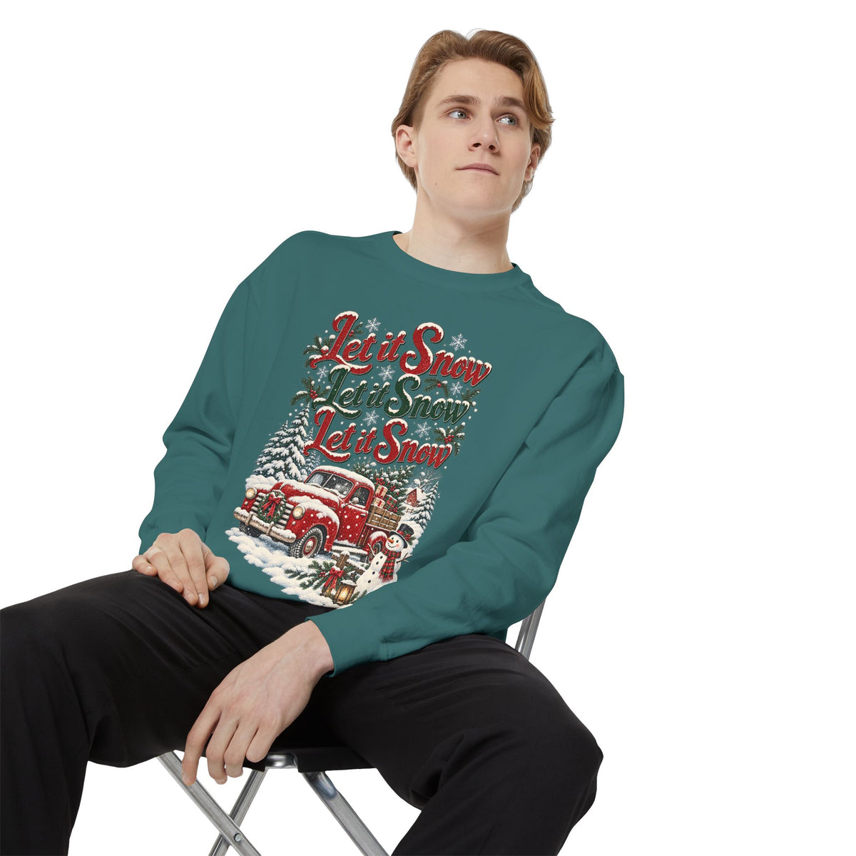 Let It Snow Vintage Truck Sweatshirt