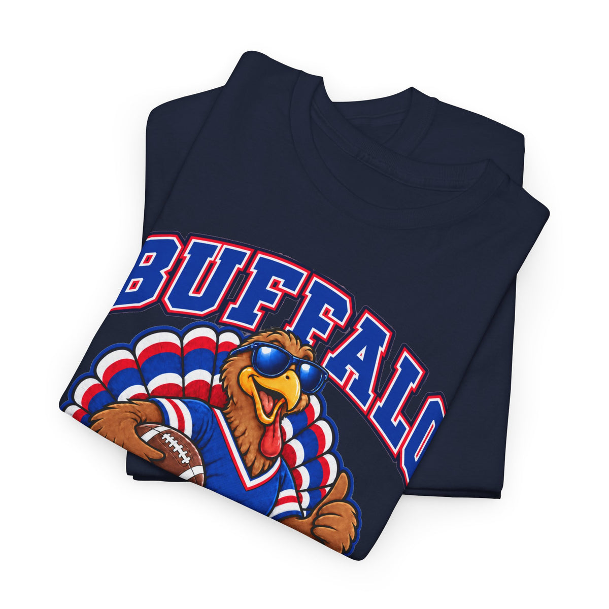 Buffalo Thanksgiving Football T-Shirt — Turkey Mascot Game Day Tee