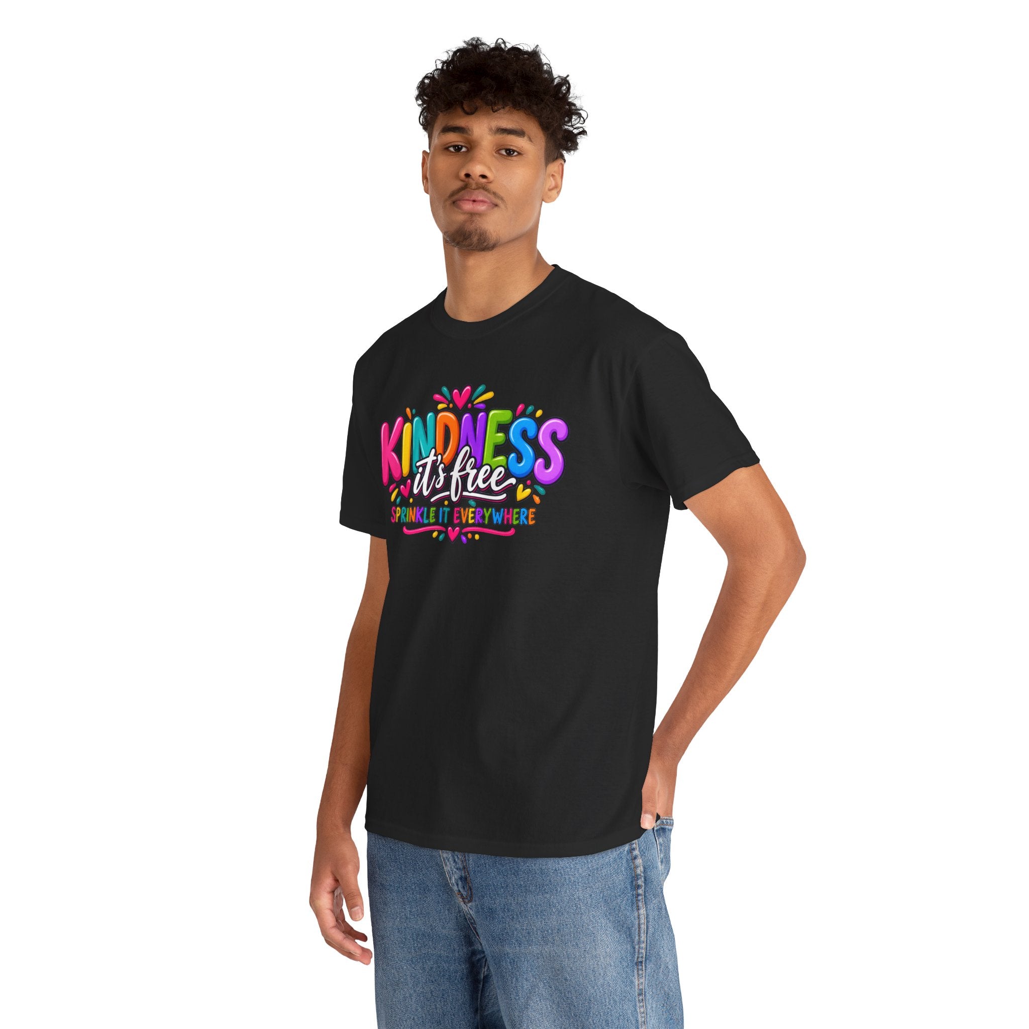 Kindness Is Free Rainbow Tee — Cute Positive Message T-Shirt