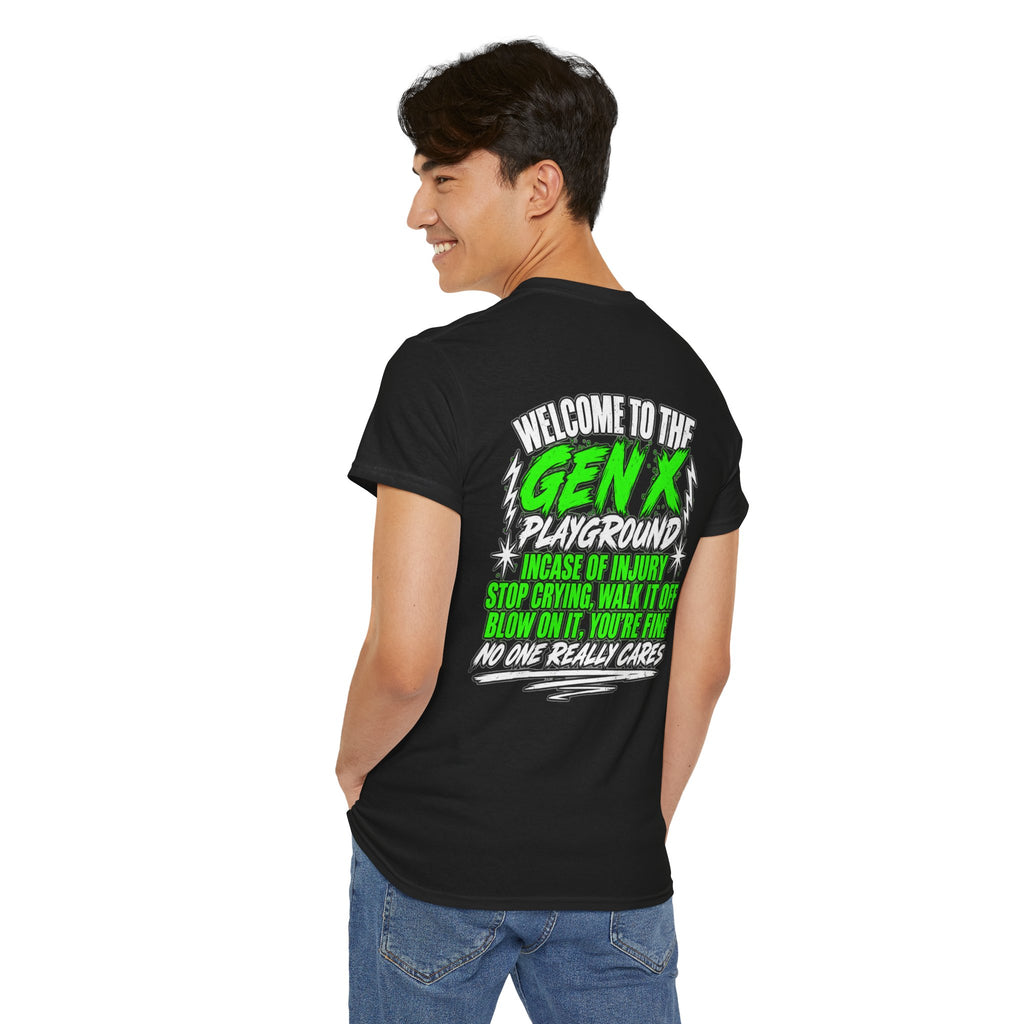 Gen X Playground T‑Shirt — "Welcome to the Gen X Playground" Graphic Tee