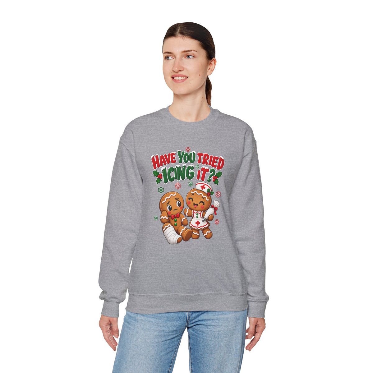 Have You Tried Icing It? Gingerbread Couple Christmas Sweatshirt