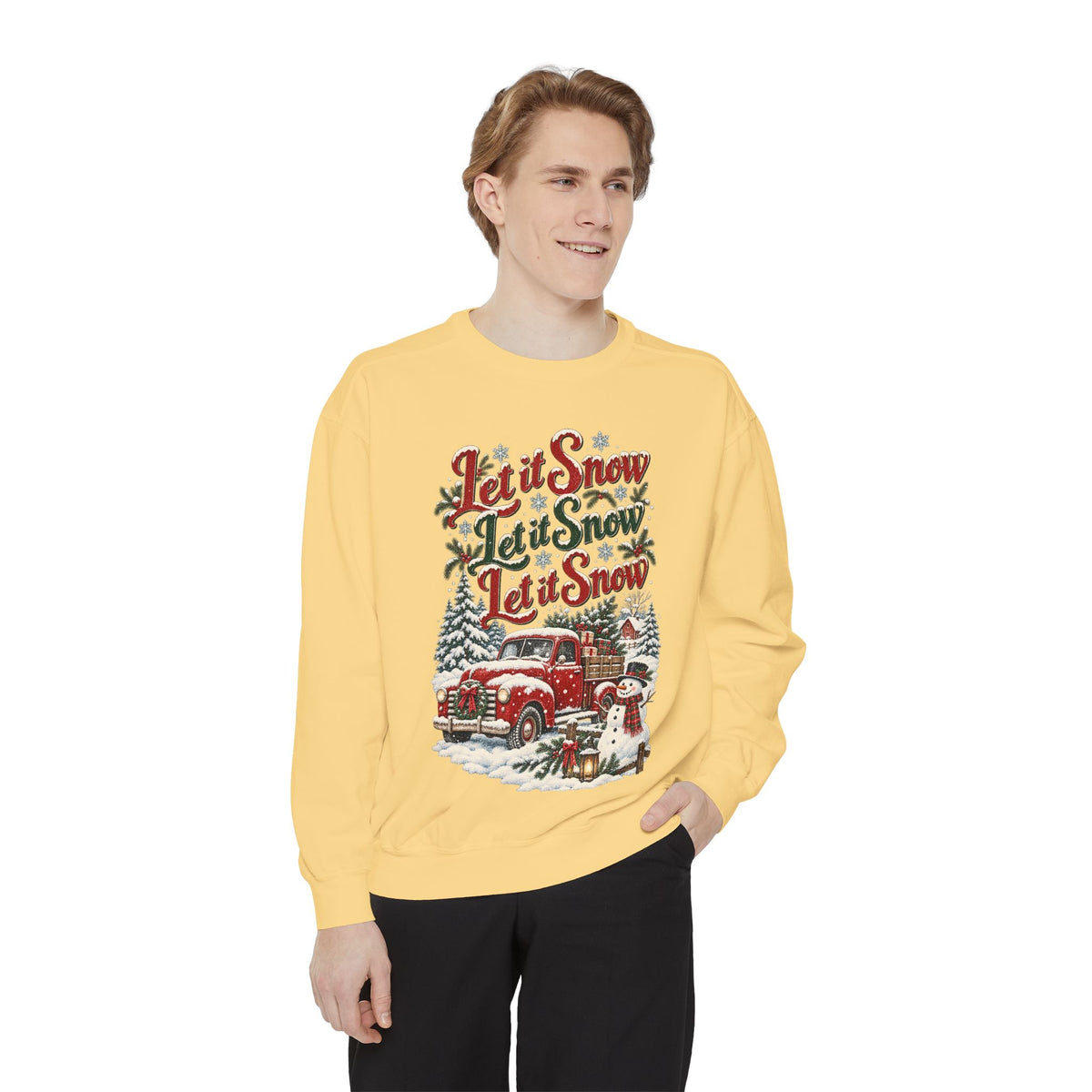 Let It Snow Vintage Truck Sweatshirt
