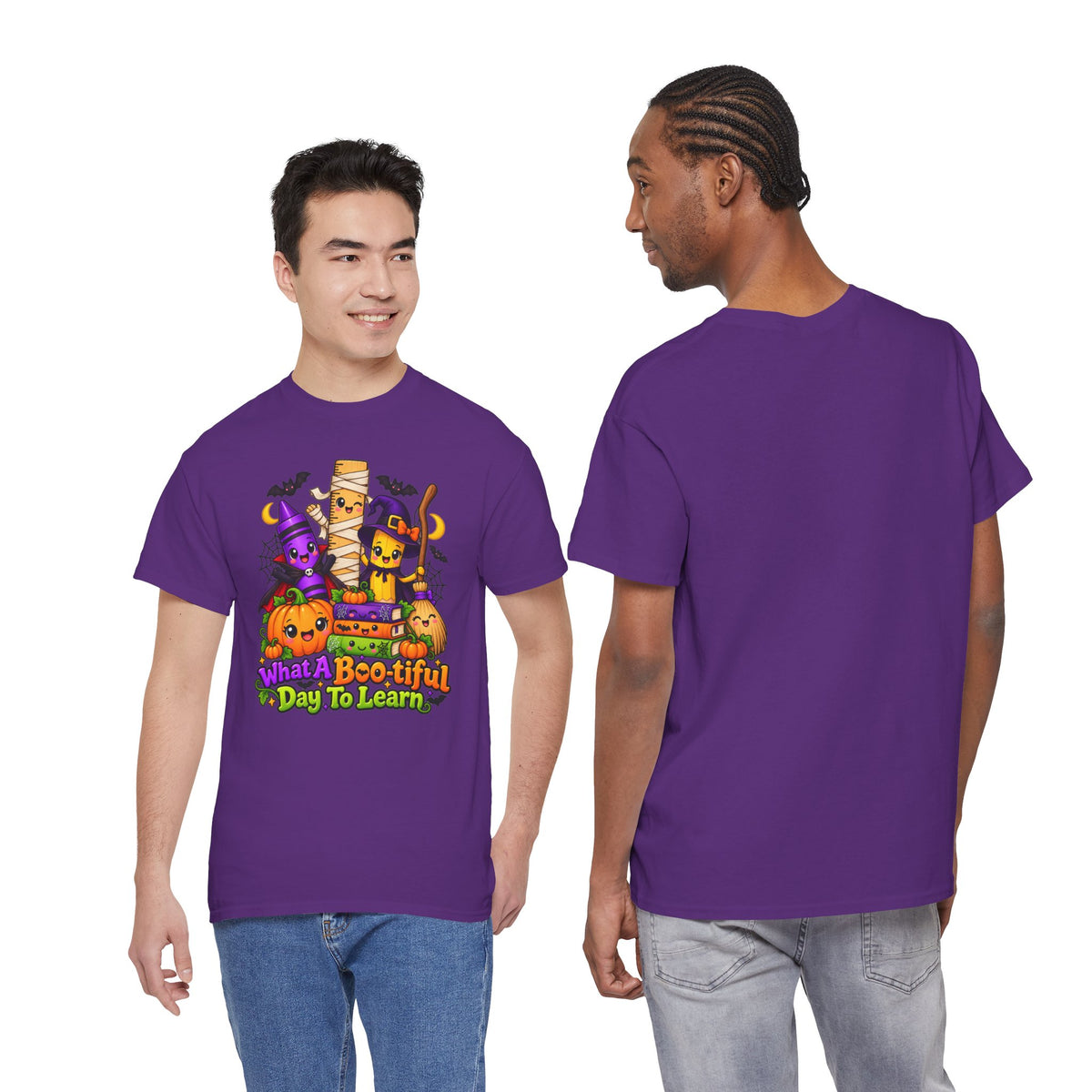 Halloween Teacher Tee — "What A Boo-tiful Day To Learn" Kids' Classroom Shirt