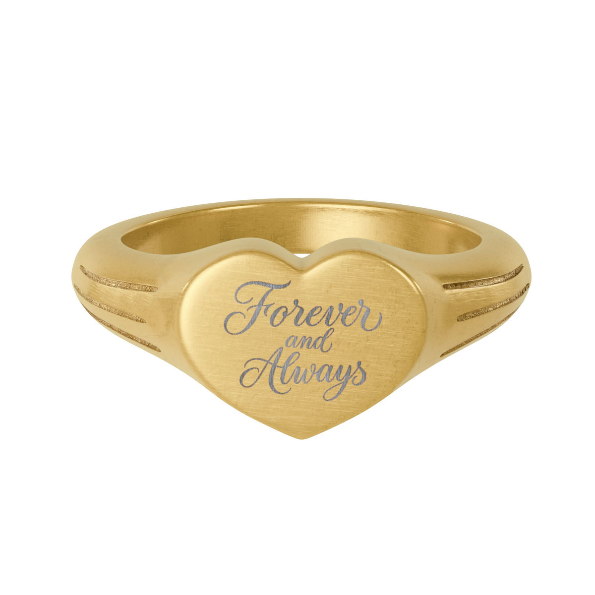 Forever and Always Heart Signet Ring