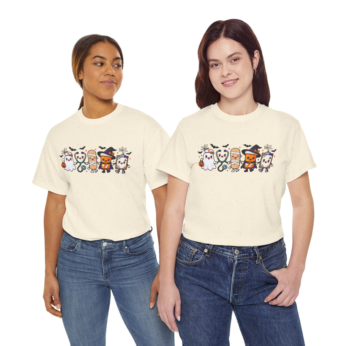 Halloween Candy Characters Tee — Cute Trick-or-Treat Ghosts & Candy Corn Shirt