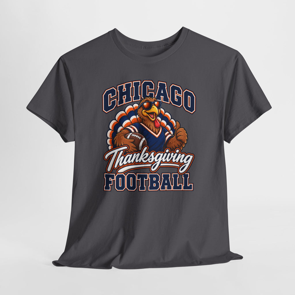 Chicago Thanksgiving Football T-Shirt — Turkey Mascot Game Day Tee