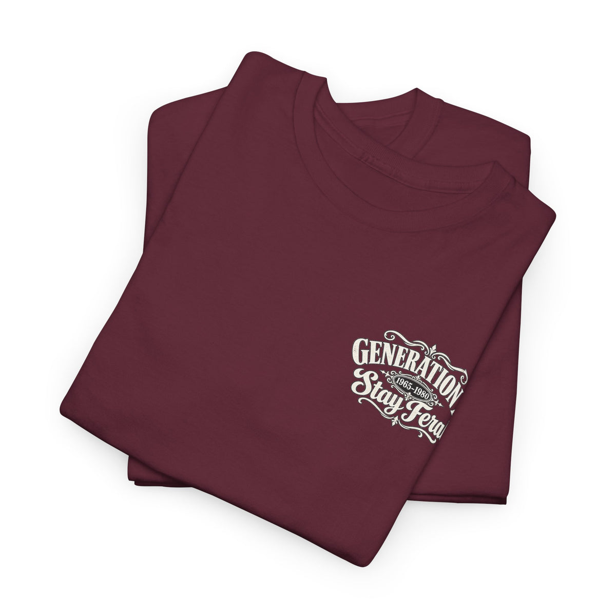 Generation X T‑Shirt — 'Stay Feral' Vintage Whiskey Label Tee (Born 1965–1980)