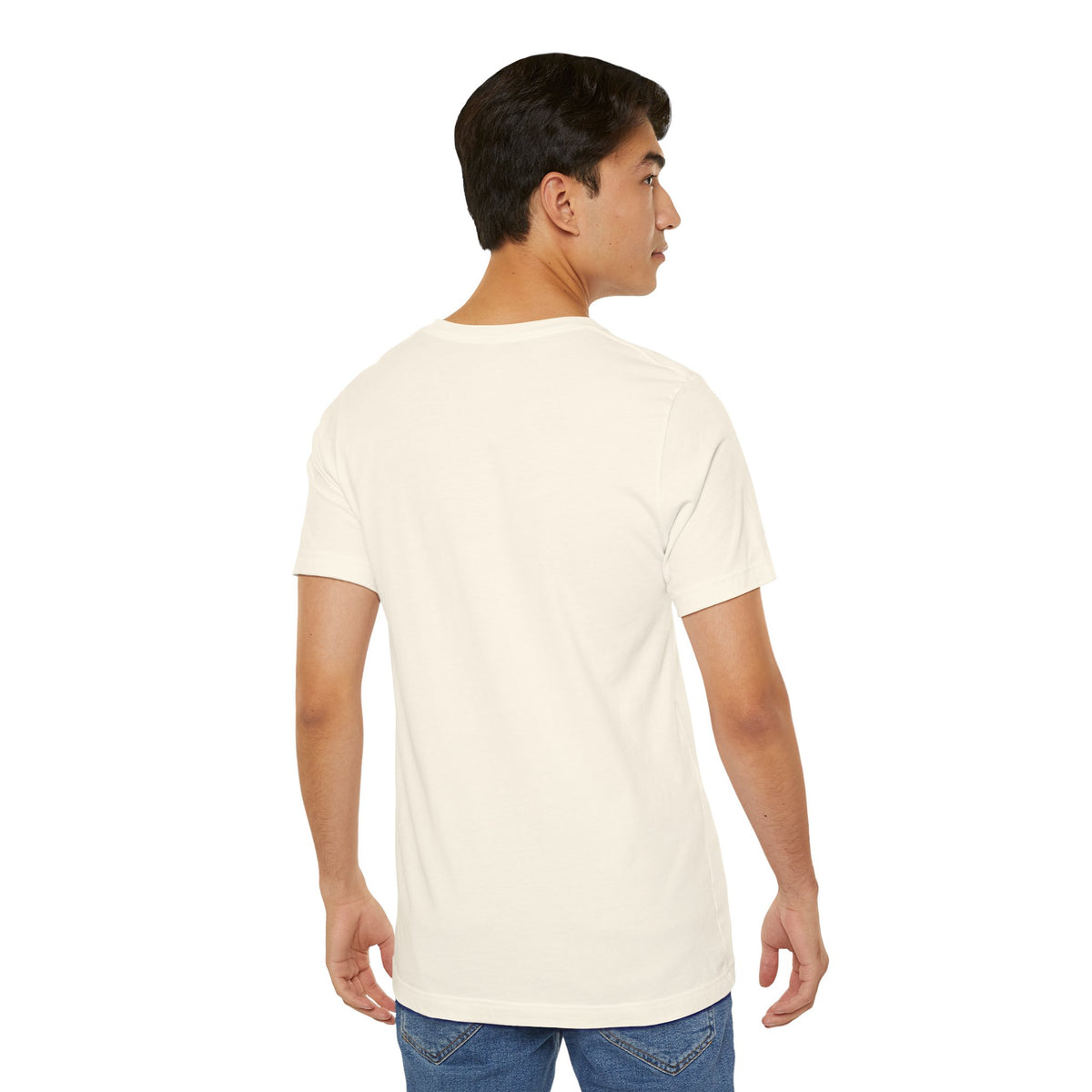Autism Awareness Ribbon Chest Tee — 'Different, Not Less' Short Sleeve T-Shirt