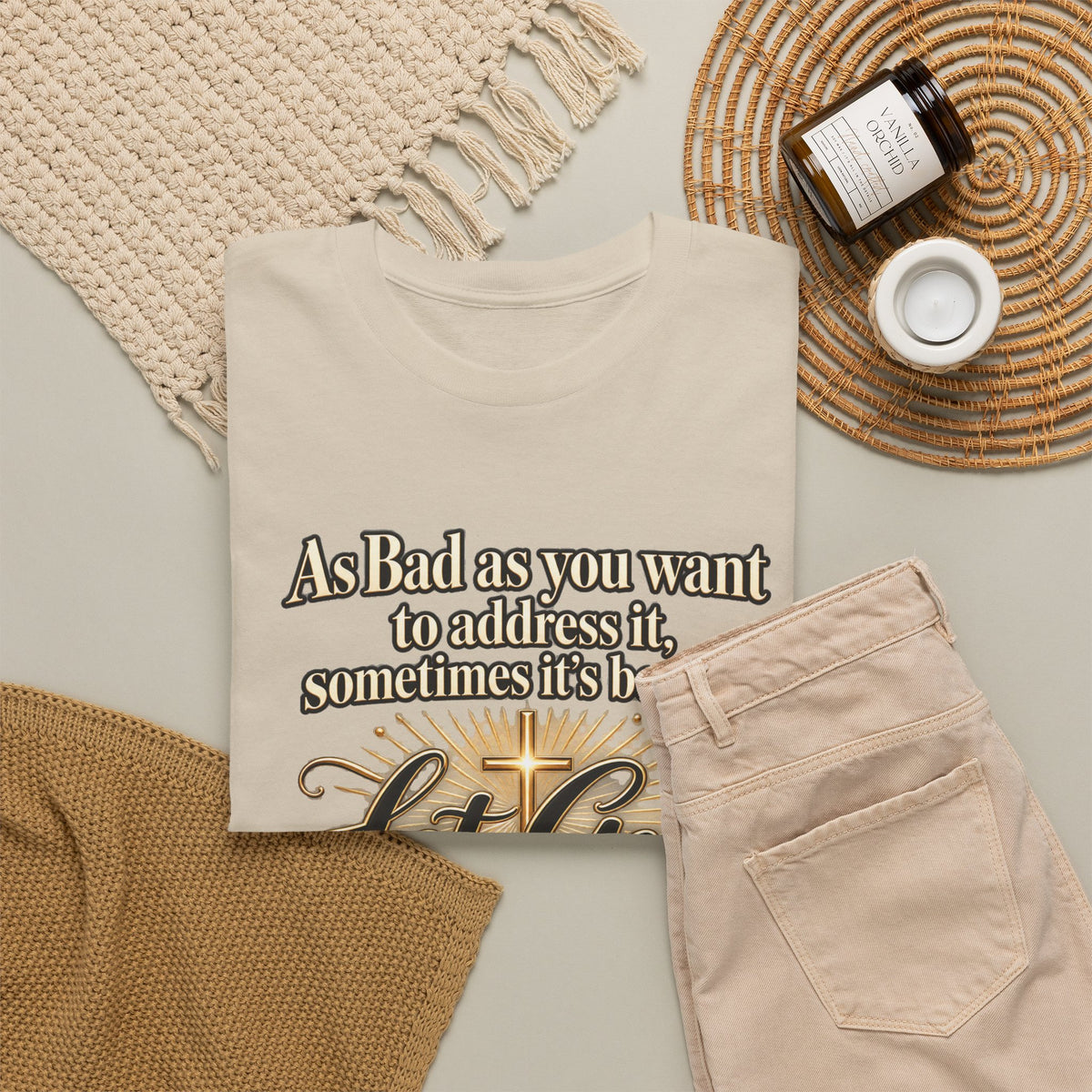 Let God Defend You Inspirational Christian T-Shirt