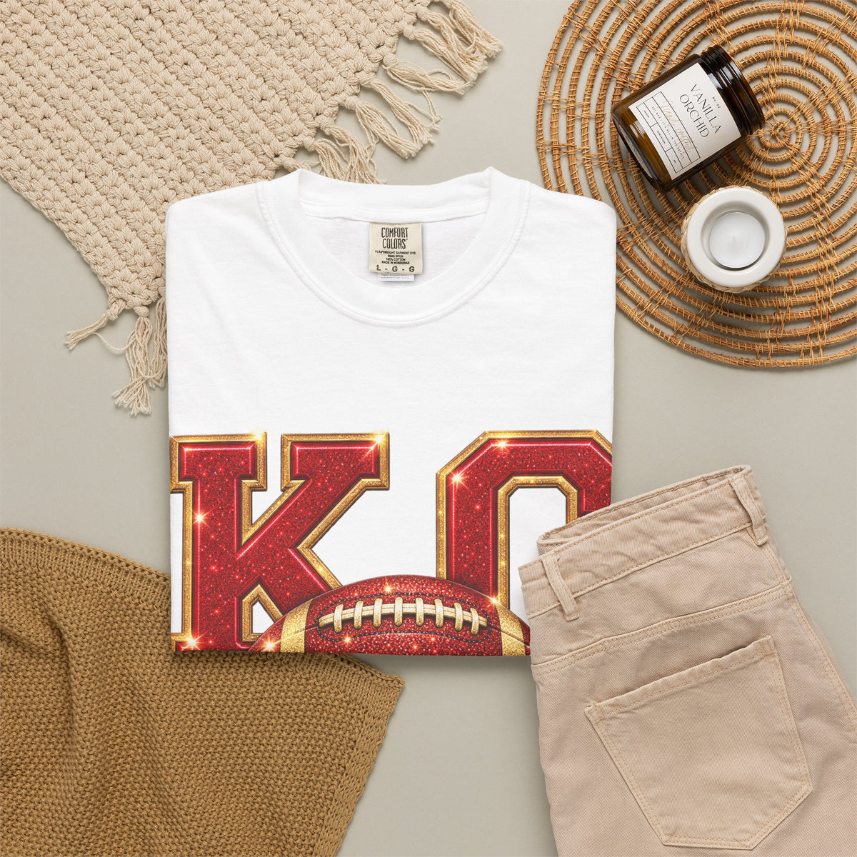 KC Football T-Shirt — Vintage Marquee Logo Tee for Kansas City Fans