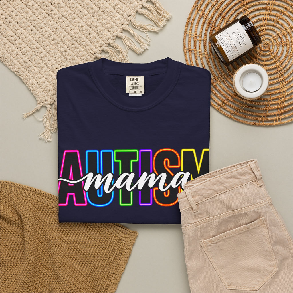 Autism Mama T-Shirt — Colorful Pride Support Tee for Moms