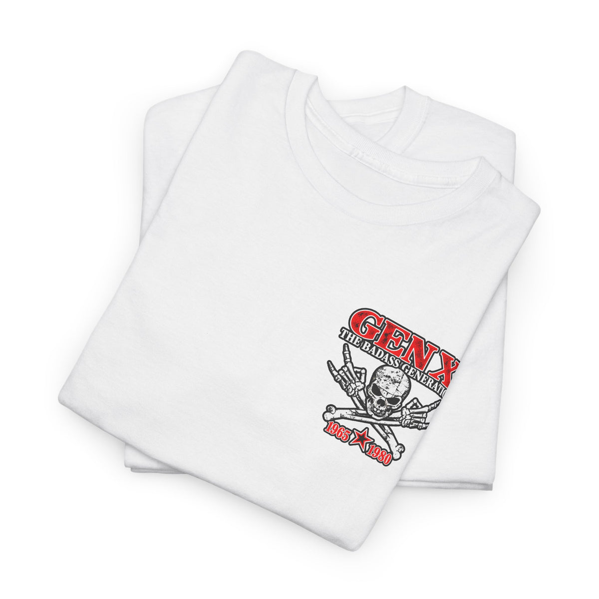 Gen X T‑Shirt — "The Badass Generation" Skull & Crossbones Retro Tee