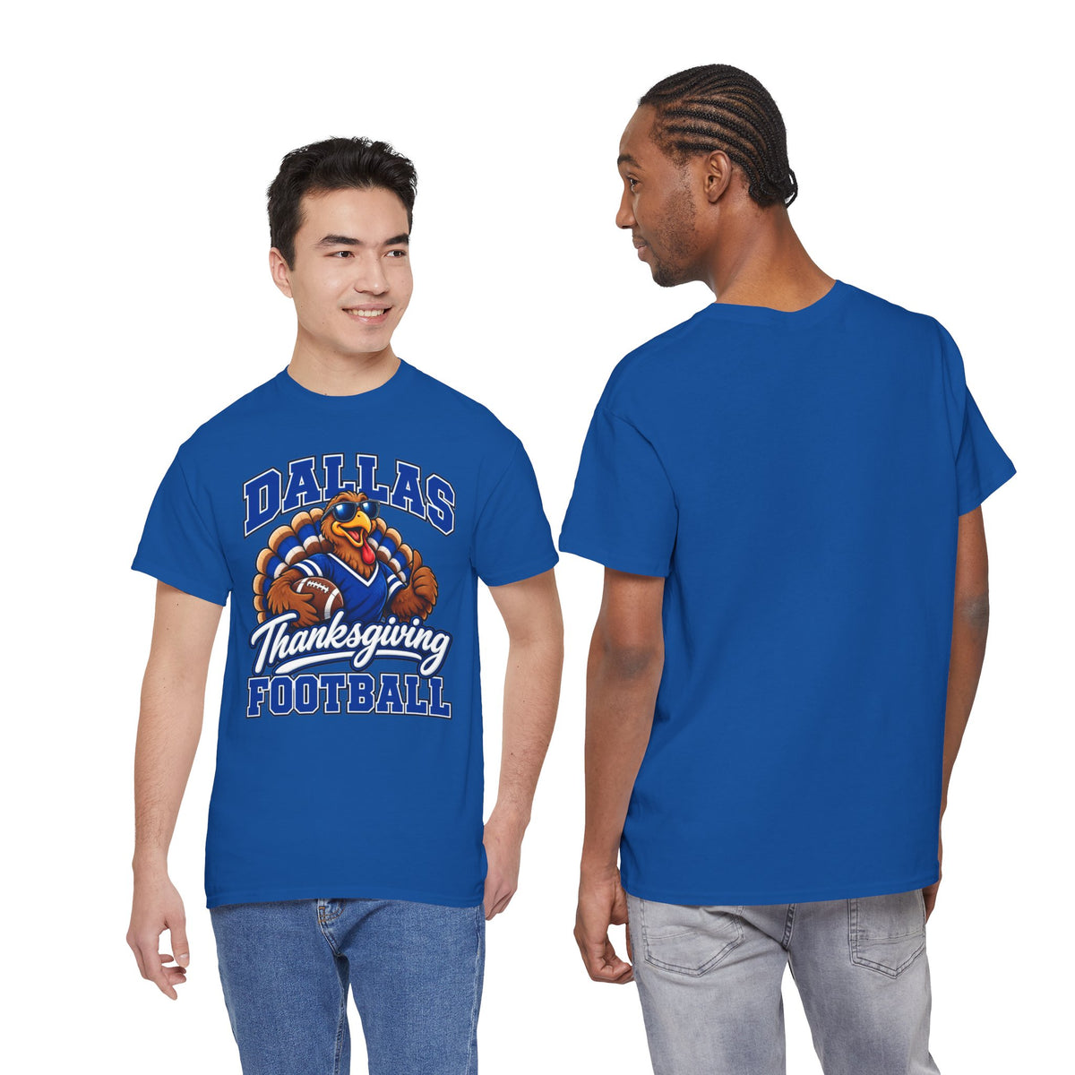 Dallas Thanksgiving Football T-Shirt — Turkey Mascot Game Day Tee