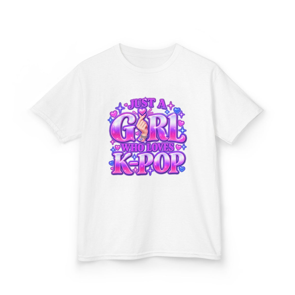 Kids T‑Shirt — "Just a Girl Who Loves K‑Pop" Cute K‑Pop Fan Tee