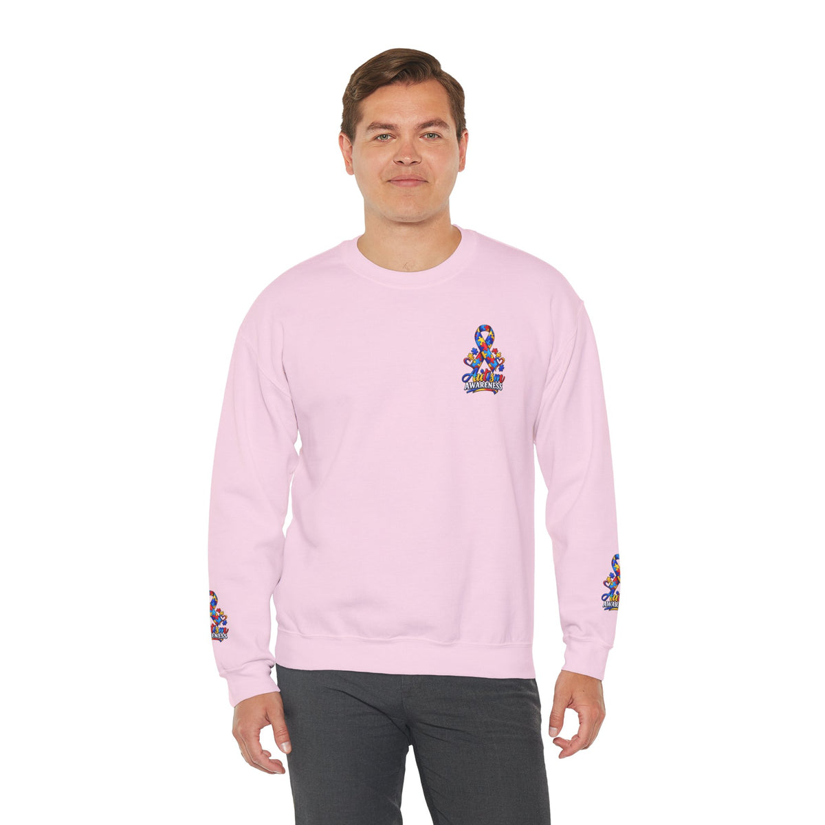 Autism Awareness Crewneck Sweatshirt — Color Outside the Lines Design