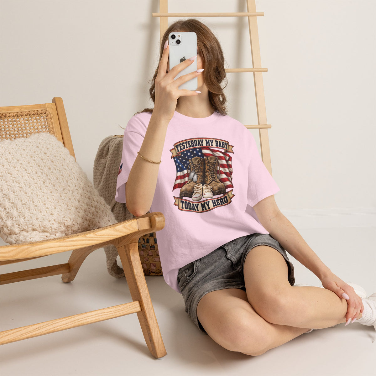 Yesterday My Baby, Today My Hero Military Tribute Tee