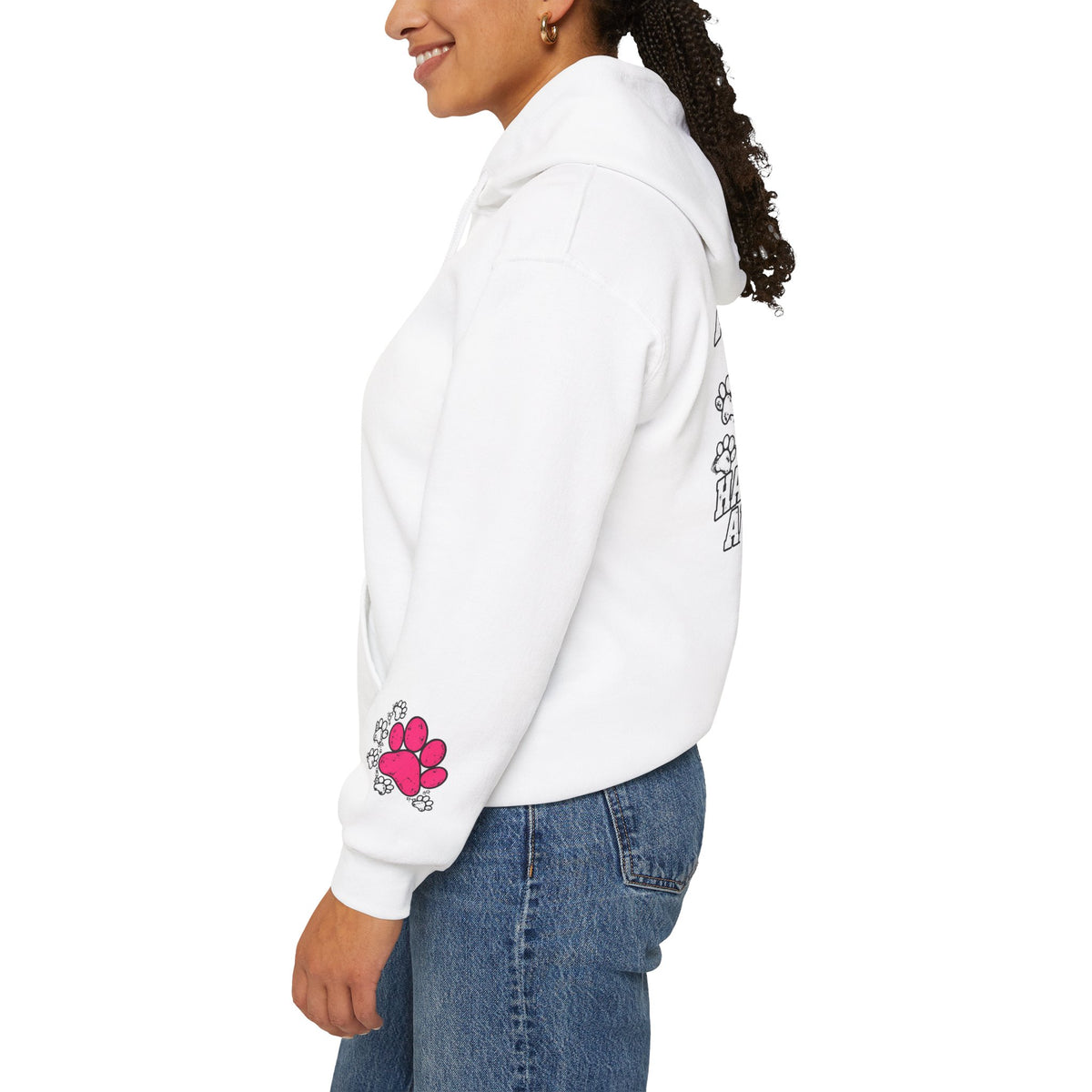 My Shadow Has Four Legs and a Tail Paw Print Hoodie