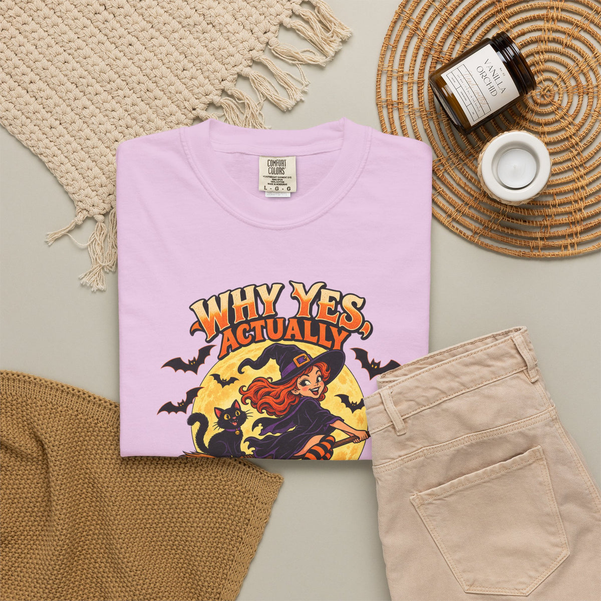 Witch Broom Halloween T-Shirt — "Why Yes Actually I Can Drive A Stick"
